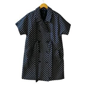 Axcess Blue Print Short Sleeve Blazer Dress Size M Medium NWOT